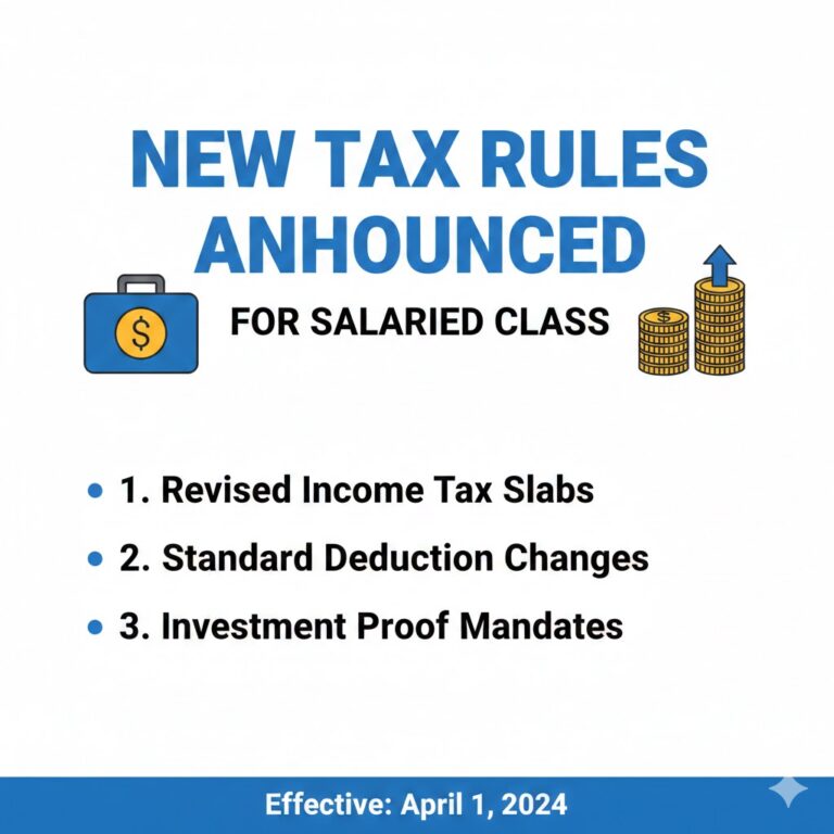 New Tax Rules Announced For Salaried Class